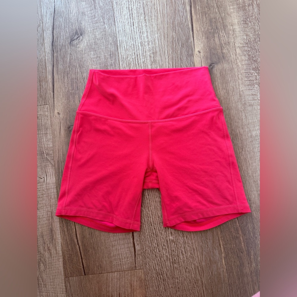 lululemon athletica High-Rise Performance Bike Shorts in Bright Pink